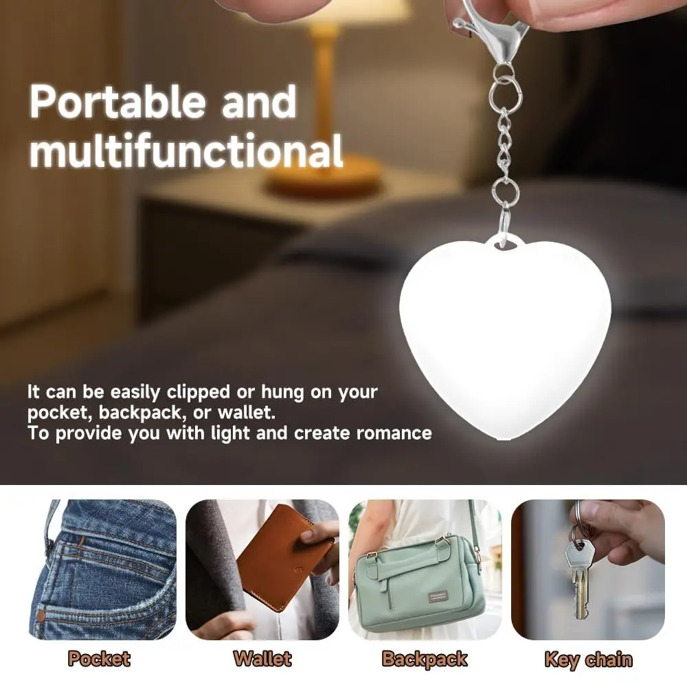 2Pc Geldbörse Glow Herz Licht LED Automatische Sensor Geldbörse Licht Touch Aktiviert Handtasche Licht Handtasche Nachtlicht Handtasche Geldbörse lampe