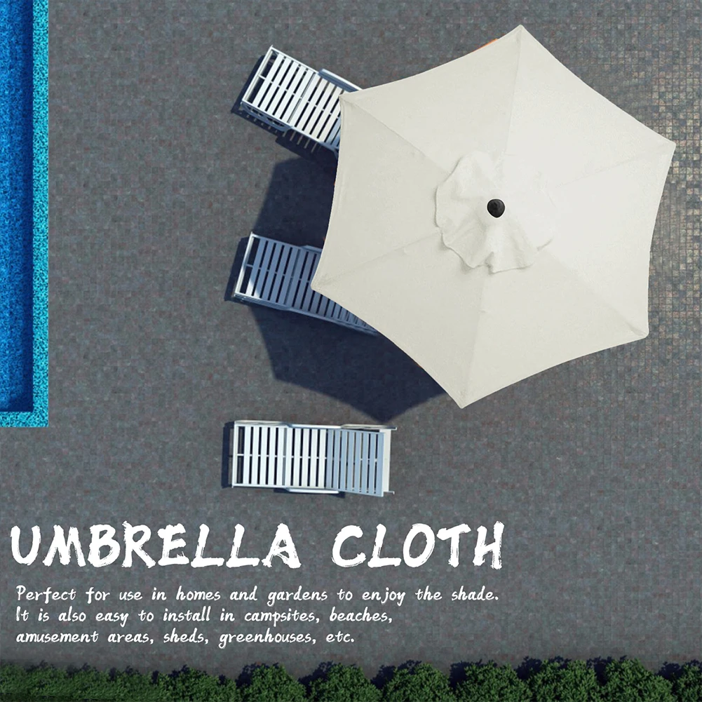 

Чехол для зонта с 6 костями без подставки, 2 м, солнцезащитный козырек, чехол для зонта, водонепроницаемая защита от ультрафиолета, съемные аксессуары для зонта