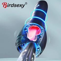 10 Modes Penis Delay Trainer Vibrator Male Masturbator Automatic Oral Climax Sex Glans Stimulate Massager Adult Sex Toys for Men