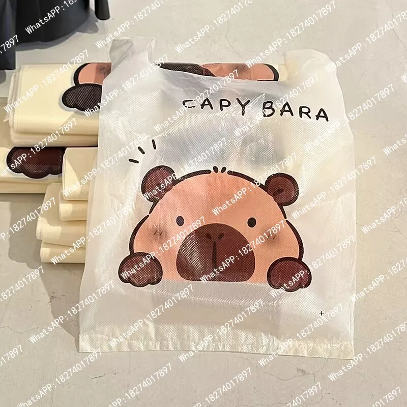 50pcs Cartoon Animal Capybara Theme Gift Packing Bag Candy Cake Pouch for Kids Children Birthday Party Decoration