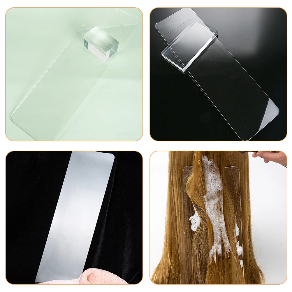 

3 Pcs Hair Highlighting Board Clear Color Paddle for Dyeing Styling Professional Salon Use Reusable Easy Store