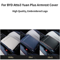 For Byd Atto3 Yuan Plus Car Armrest Mat Center Console Arm Rest Protection Cushion Armrests Storage Box Cover Pad Pu Leather