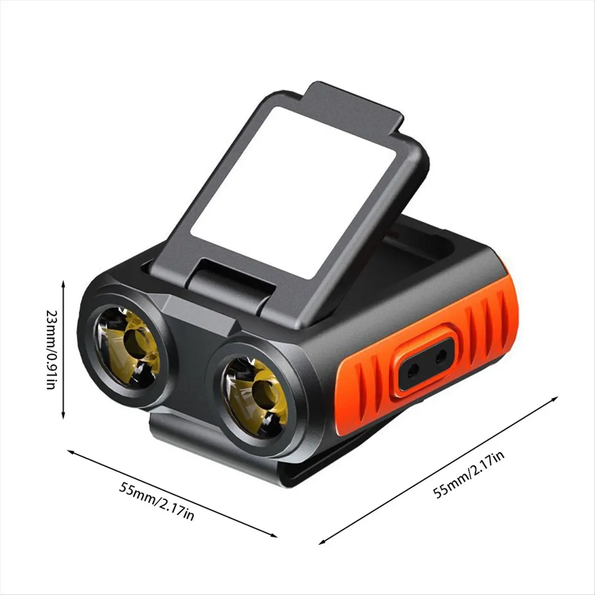 

(ABHW) Перезаряжаемый налобный фонарь-клипса, водонепроницаемый фонарик IPX4, рабочий фонарь 500 люмен для кемпинга и рыбалки