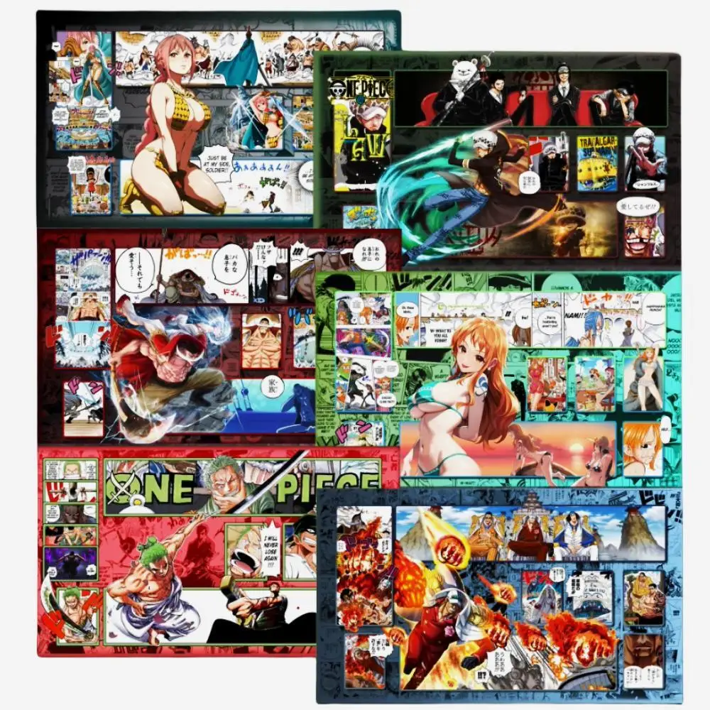 One Piece Opcg 60X35cm Monkey D Luffy Roronoa Zoro Nami Comic Version Dedicated Anime Game Battle Cards Mat Anime Gift Toy