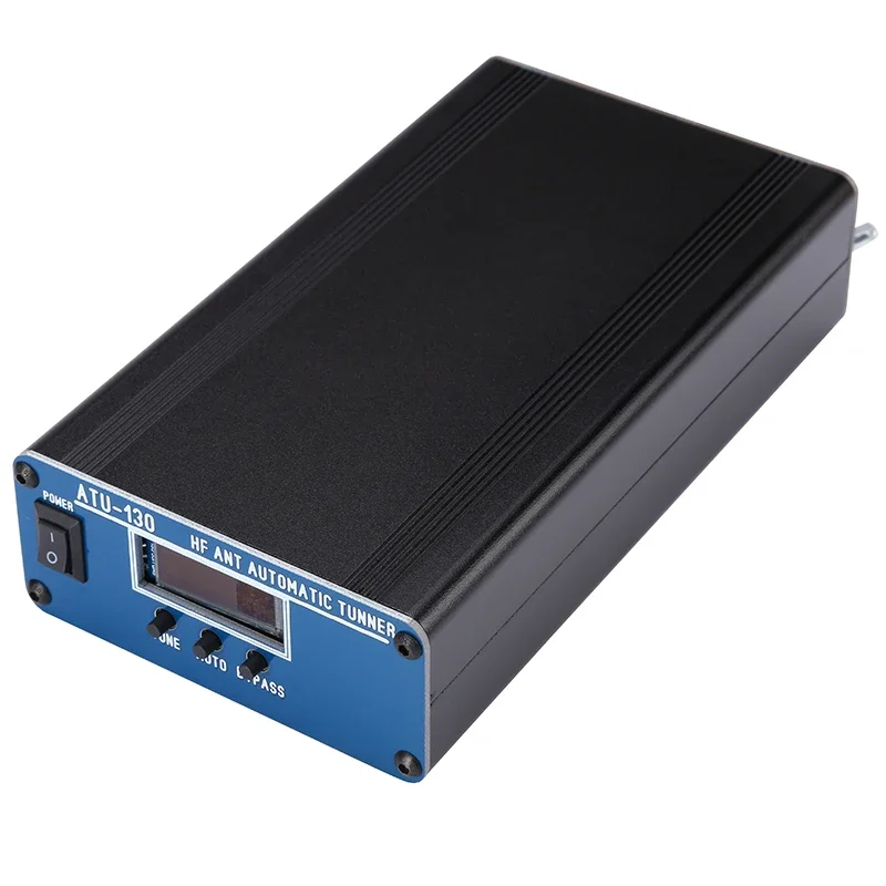 New Assembled ATU-130 1.8-50MHz 150W Automatic Antenna Tuner OLED Display Meatl Case Update of ATU-100