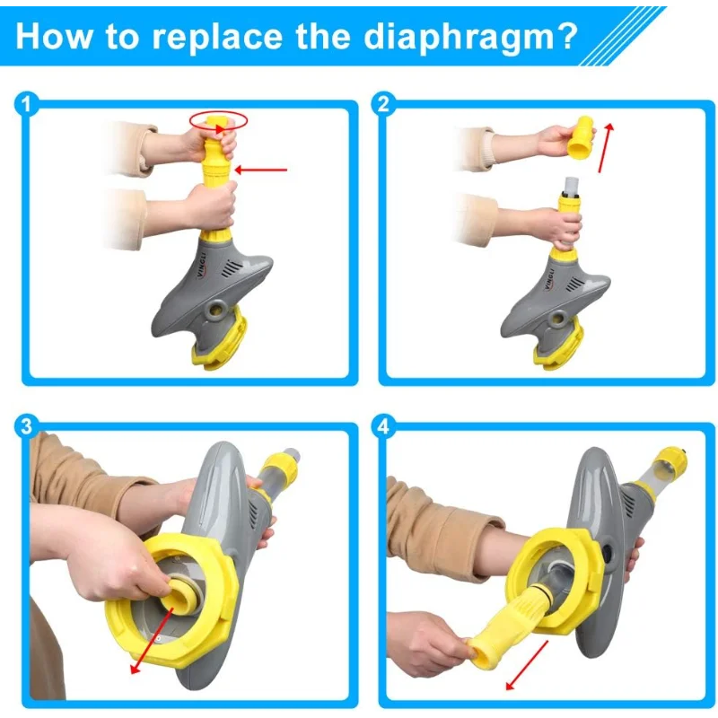 (2024 Upgrade) VINGLI Pool Vacuum Cleaner Automatic Sweeper Swimming Pool Creepy Vacuum (Grey)