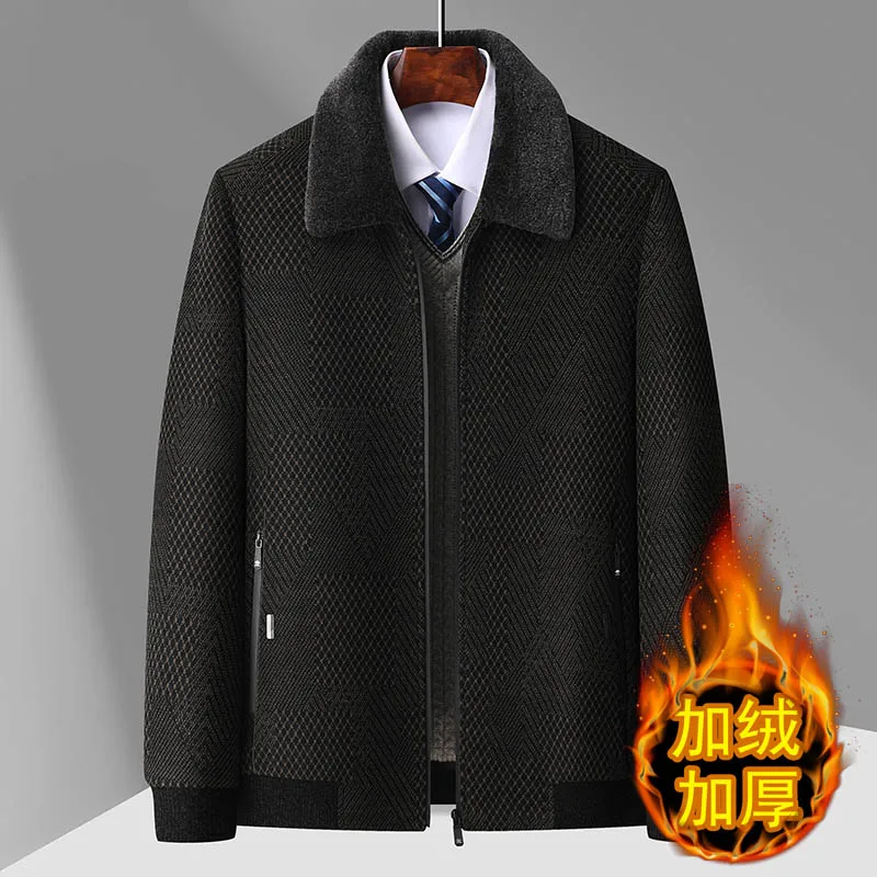 2024 New style Men's Woolen Coat Winter Classic Casual Overcoat Mens high quality Thicken trench coat men full size M-4XL