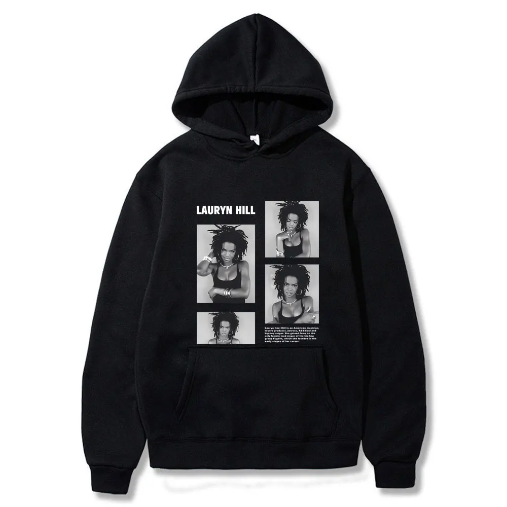 

Rapper Lauryn Hill Graphic Print Hoodie Men Women Fashion Vintage Sweatshirt Men's Hip Hop Pullover Male Oversized Streetwear