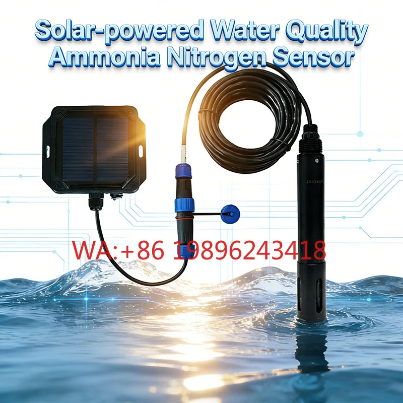 

ZONEWU LoRaWAN Solar Ammonia Nitrogen Sensor | NH3-N Water Quality Monitor for Aquaculture/Wastewater | OEM Support