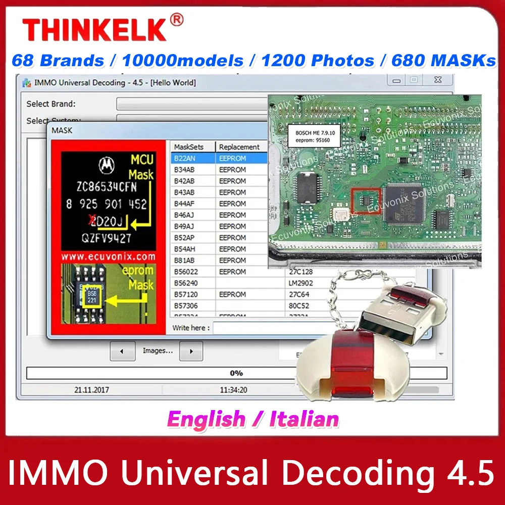 IMMO Universal Decoding 4.5 IMMO Off Software With Dongle Remove IMMO Code of EEPROM Checksum Calculator Car Repair Tool EDC17