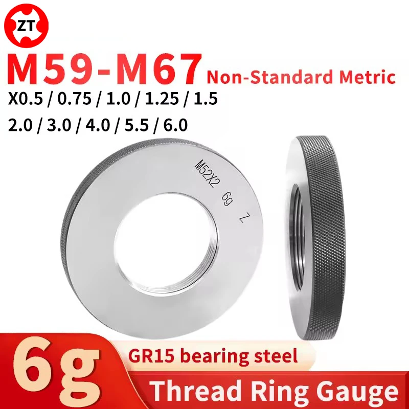 

1 компл. (1*GO+1*NOGO) 6 г точность M59-M67 X0,5/0,75/1/1,25/1,5/2/3/4/5/5,5 метрический стандартный инструмент для измерения кольца с мелкими зубьями