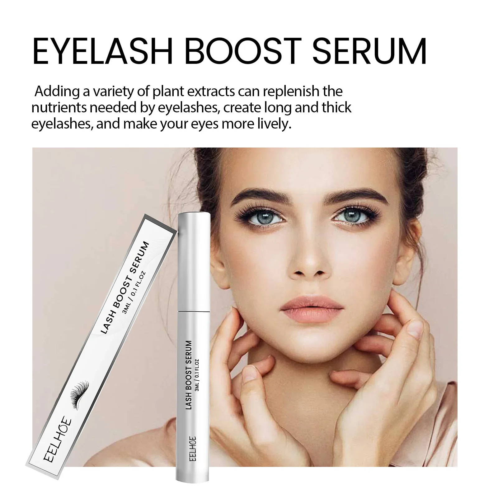 Sdotter New EELHOE Eyelash Natural Growth Serum Fuller Thicker Lashes Treatment Eyebrow Lengthening Enhancer Eyelashes Lifting L