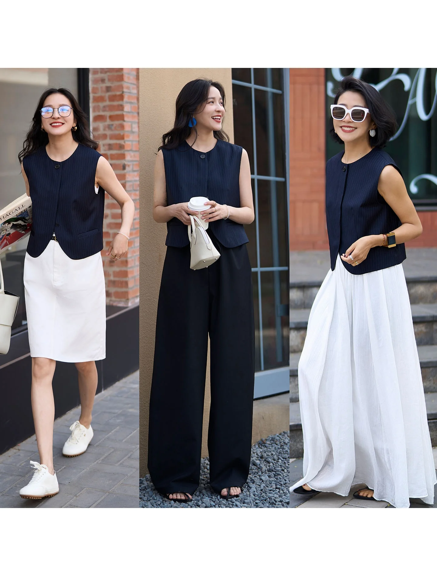 

Современный модный жилет с полосками в стиле high-end, летний, для многослойного ношения, с уникальным дизайном слона и жирафа, для узкой аудитории, женский жилет.