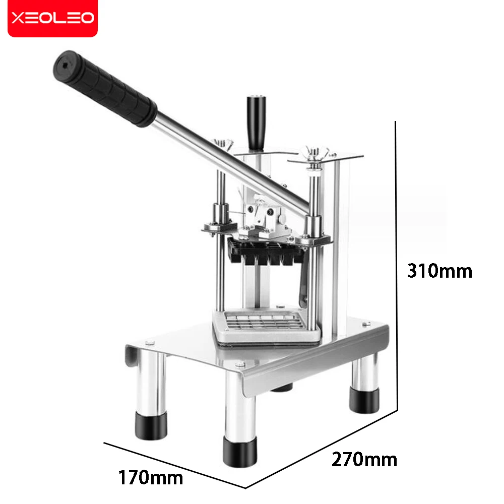 XEOLEO pemotong sayuran komersial 3 pisau pengganti baja tahan karat pemotong kentang goreng profesional prosesor makanan dapur rumah