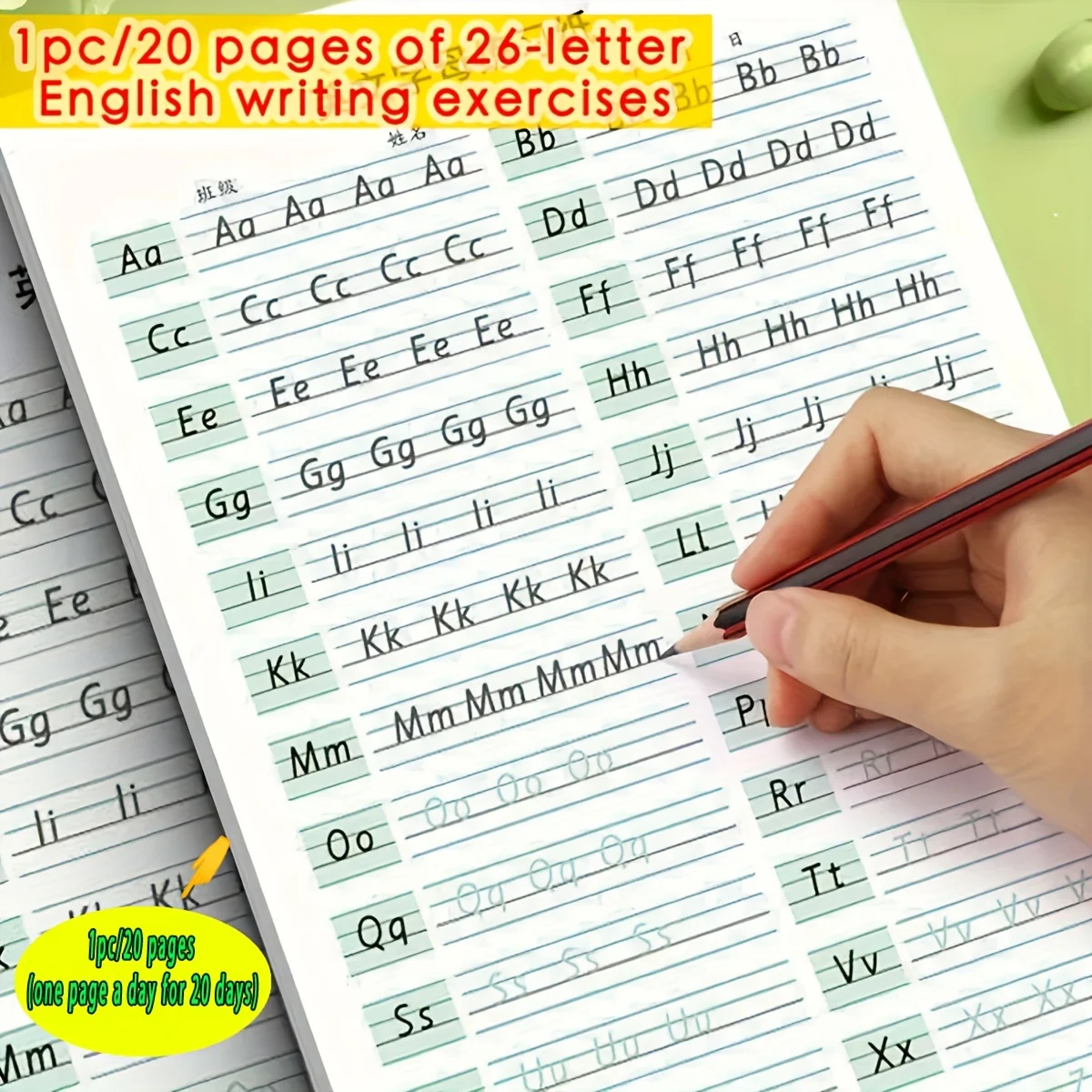 

ABC Writing Practice Workbook | 26 Letter English Tracking Exercises | Halloween and Christmas Gift
