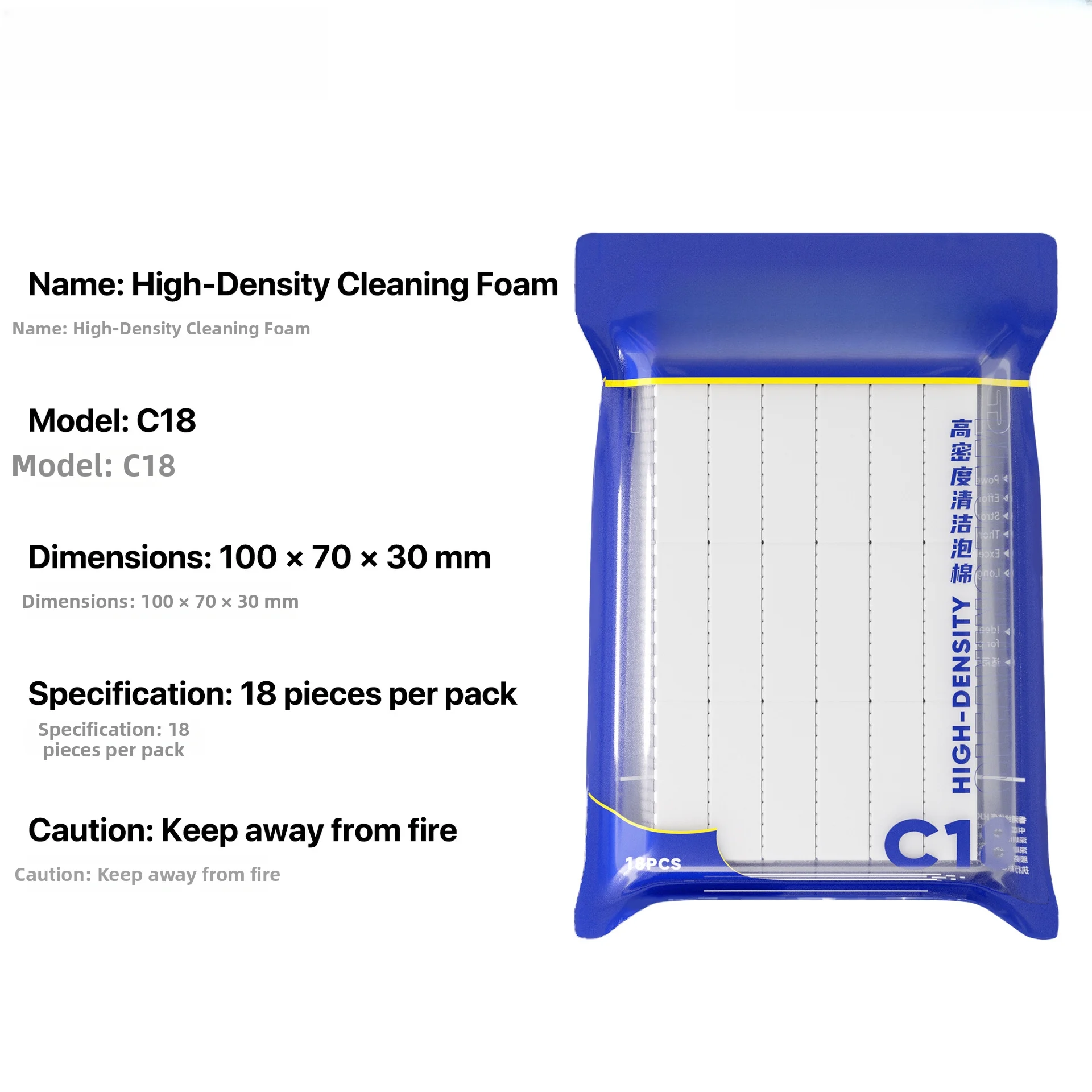 Phone Screen Cleaning Foam High Density Sponge For Glue Removal And Dirt Cleaning Tool For Mobile Repair Mechanic 18PCS Blue