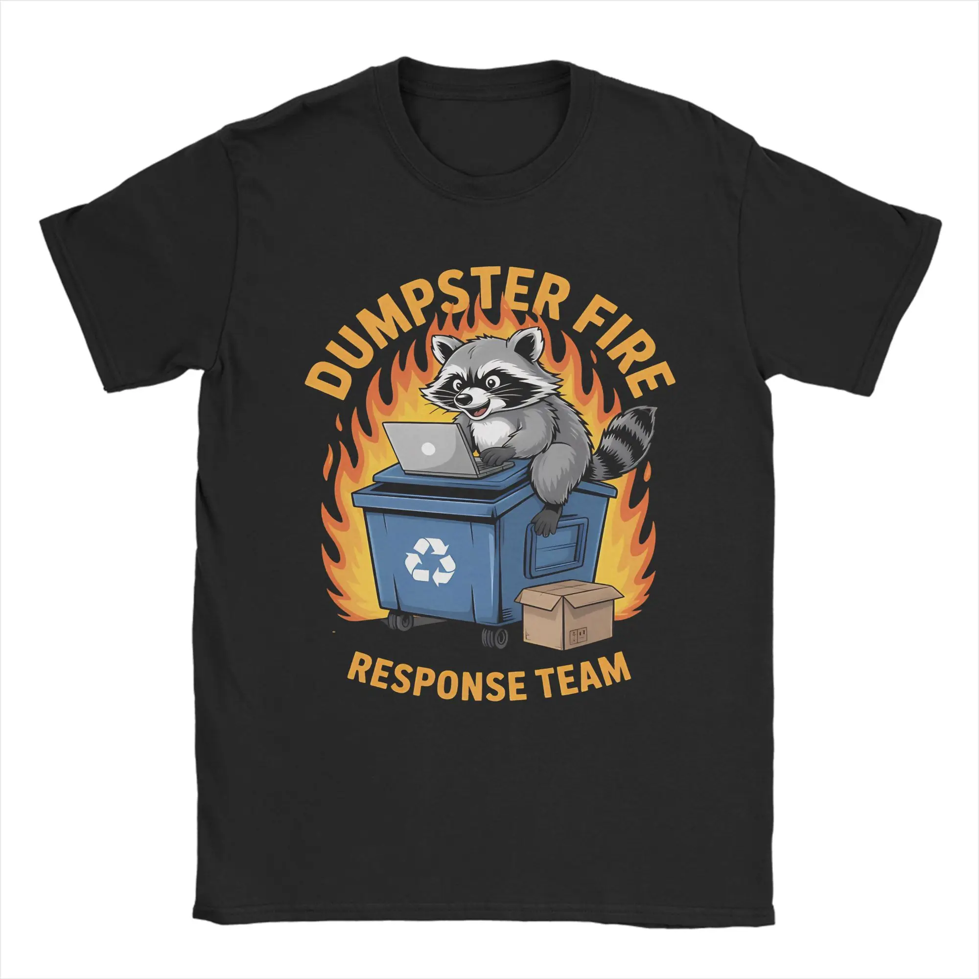 Dumpster Fire Response Team Leader Work T Shirt Y2K T Shirts 100 Cotton Harajuku Tee Shirt For Couple Short-Sleeve Casual Tops