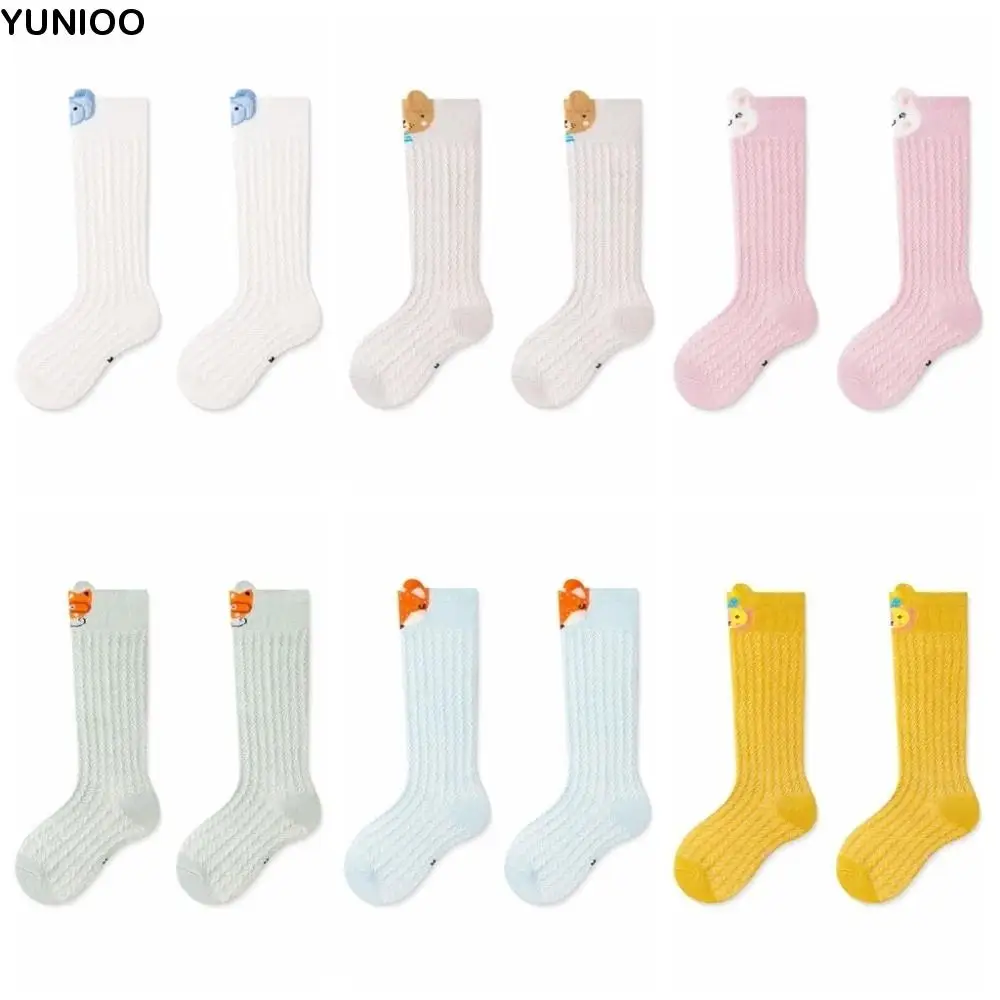 

6Pairs Cute Cartoon Animal Calf Socks Baby Mesh Cute Above Knee Stockings Toddle Leg Warmer Infant Cotton Stockings Newborn