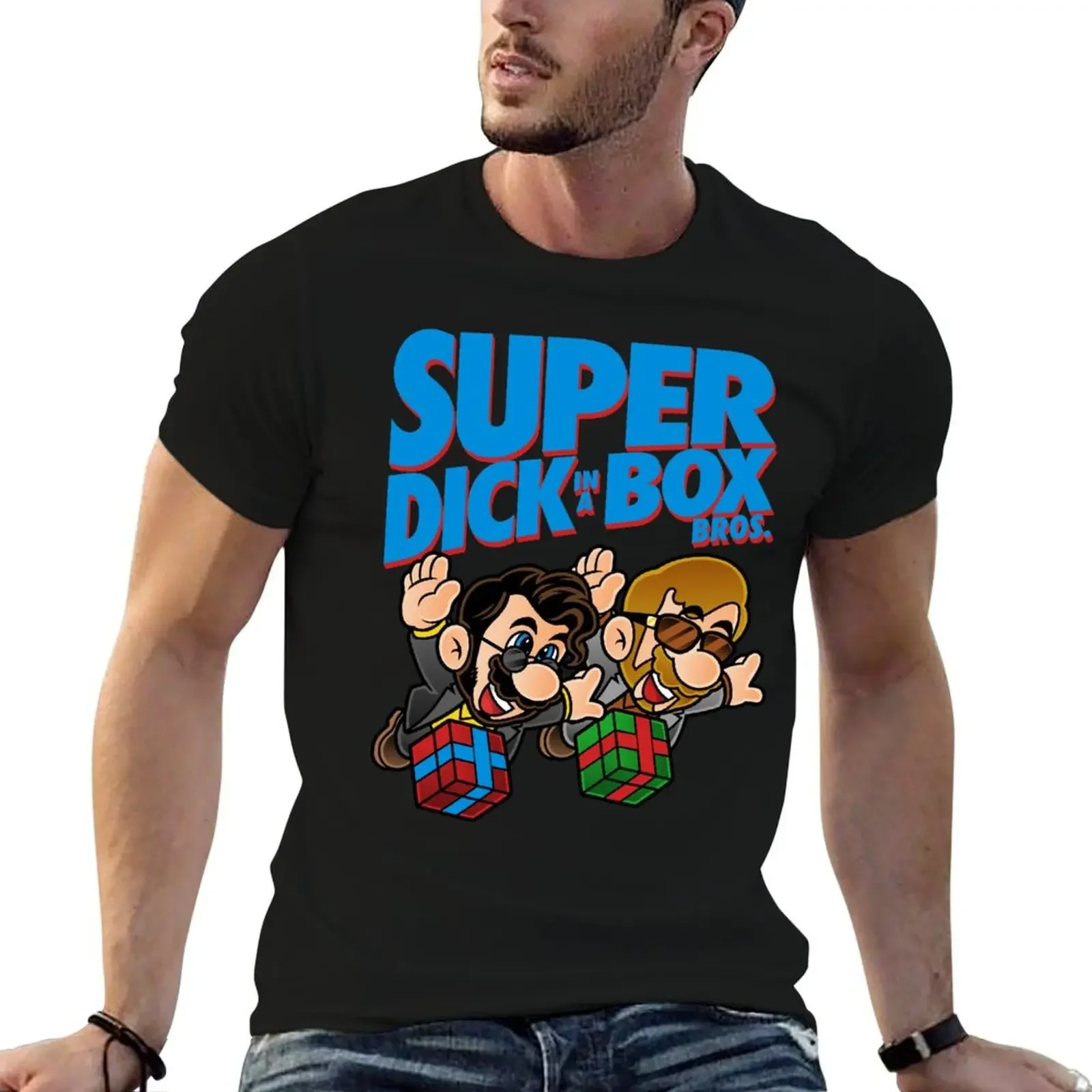 Super Dick in a Box Bros T-Shirt Blouse custom shirt black t shirts for men