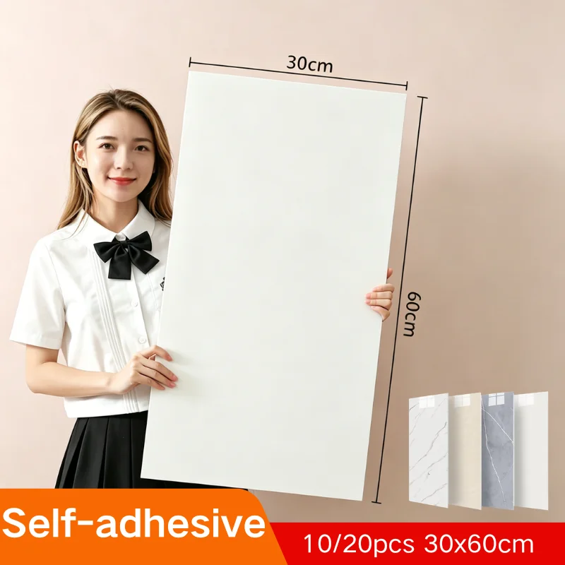 30 cm x 60 cm Marmor-PVC-Wandaufkleber, 10–20 Stück, selbstklebend, wasserfest, schmutzabweisend, abnehmbare Tapete, Schlafzimmer, Küche
