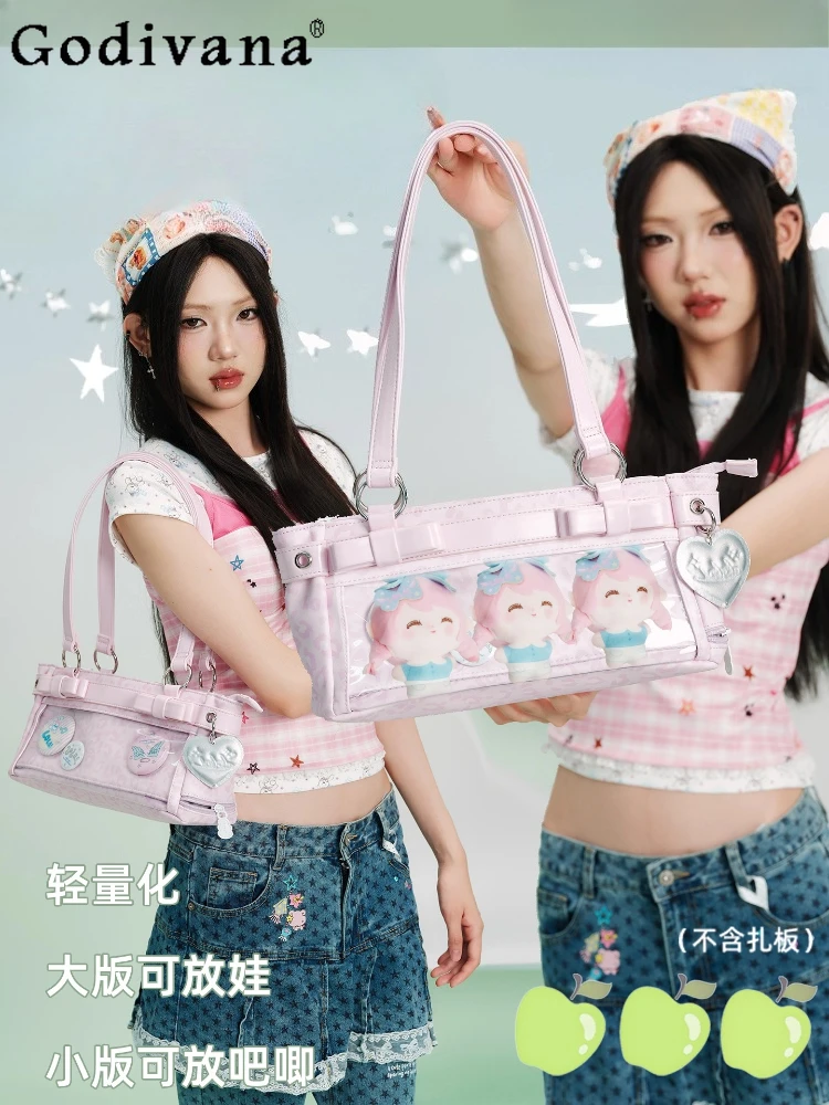 

2D Japanese Style Original Lolita JK Uniform Pain Bag College Style Cosplay Comic Exhibition Sweet Cute Girl Single Shoulder Bag