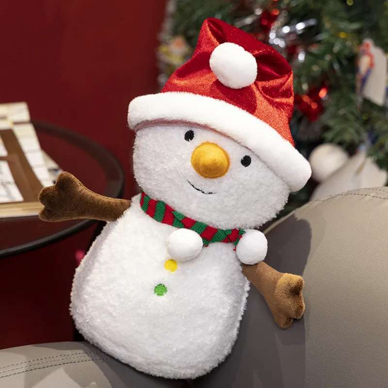 5 estilos de juguetes de peluche navideños, muñeco de nieve/árbol de Navidad/hombre de jengibre/corona de Navidad, regalos para niños, decoración del hogar