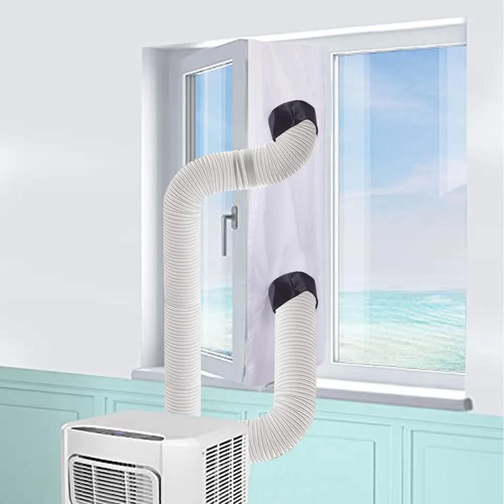 Window Seal Kit Compatible with Portable Air Conditioners Using Adjustable Coupler for Effective Climate Control