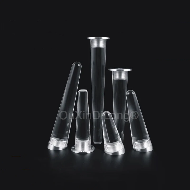 4PCS Sofa Legs Oblique Acrylic Furniture Legs Tapered Clear Feet Replacement for Cabinet Chair TV Stand Table Desk GF1397