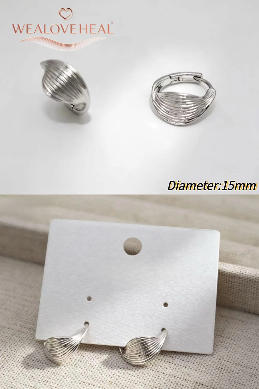 ohrringe damen, ohrringe, Rhodium-Plattierte Messing Huggie Creolen Minimalistische Geometrische Strukturierte Designs, Eleganter Alltagsschmuck Geschenk für Frauen – Detail 33