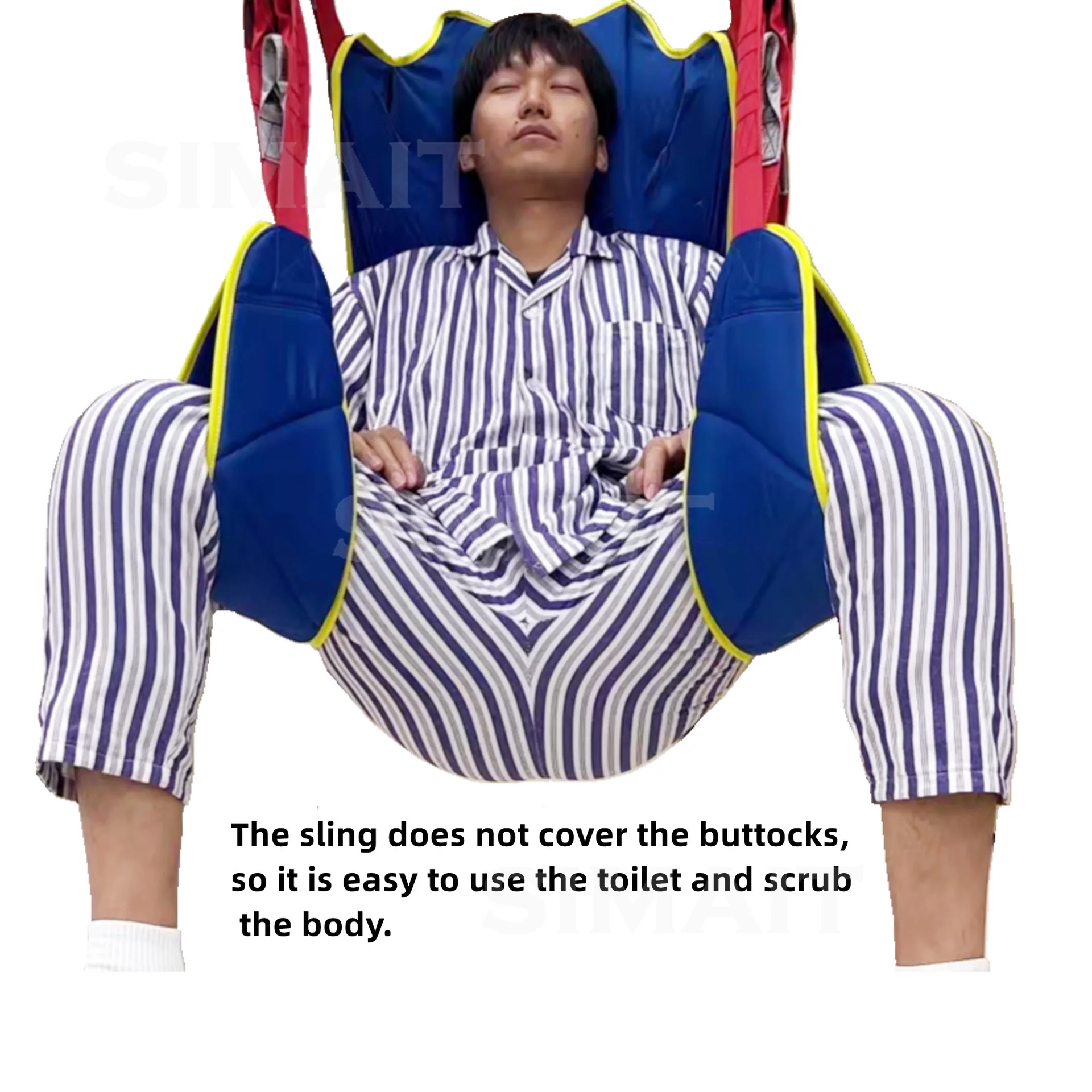 Full Body Thick Lift Sling for Mobility Transfer | High Back Support Split Leg Sling for Patient Lift