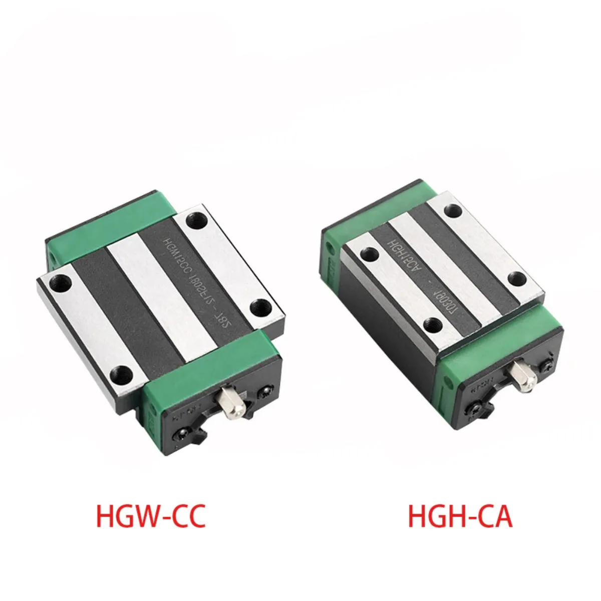 2pc HGR15 HGR20 Linear Guide Rail 200-1500mm + 4pc HGH15CA/HGW15CC HGH20CA/HGW20CC Flange Bearing Blocks For CNC 3d Printer