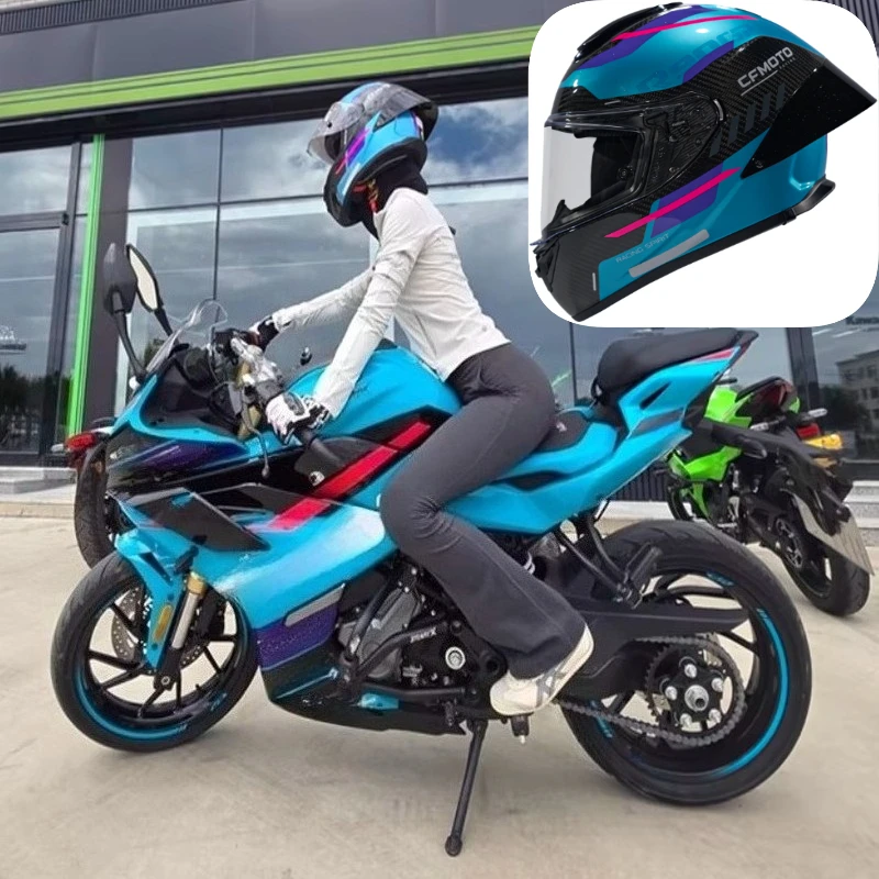 

CFMOTO Spring Breeze, мотоциклетный шлем, сверхлегкий шлем из углеродного волокна, аэродинамическая сертификация FIM