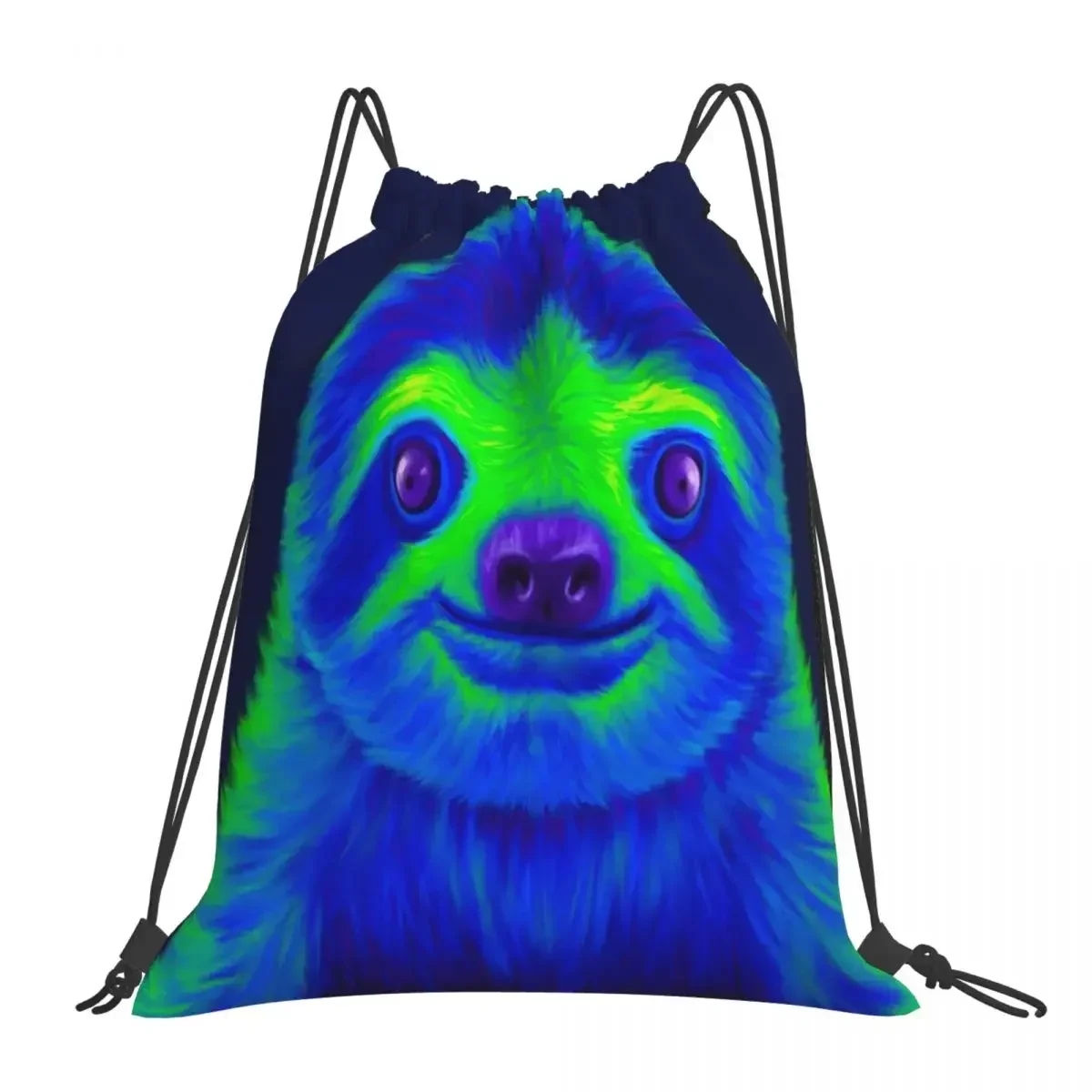 

Blue And Green Sloth Backpacks Multi-function Drawstring Bags Drawstring Bundle Pocket Sports Bag BookBag For Man Woman Students