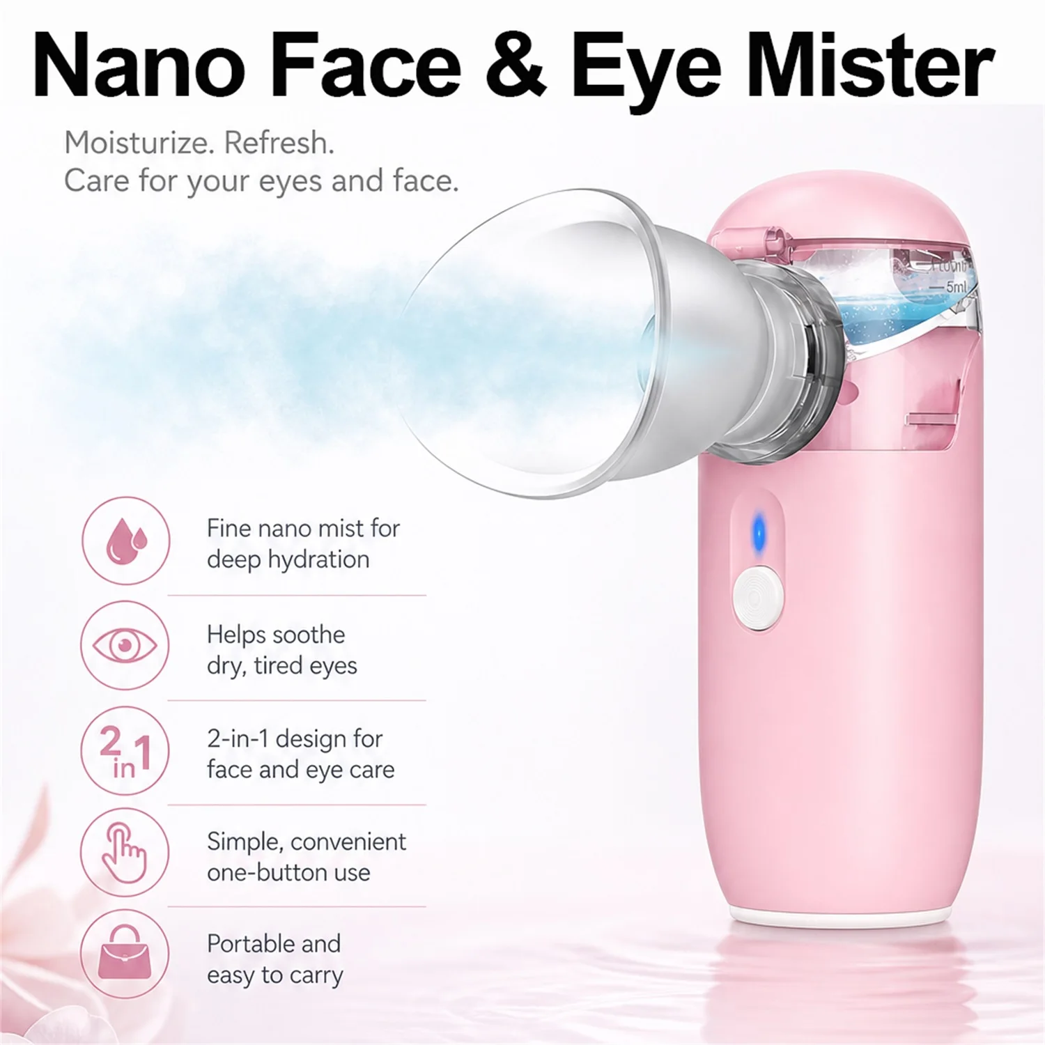 Eye Steam Device Eye Mister for Dry Eye Portable Eye Steam Sprayer for Moisturize Eye Face Eyes Humidifier for Eye Care