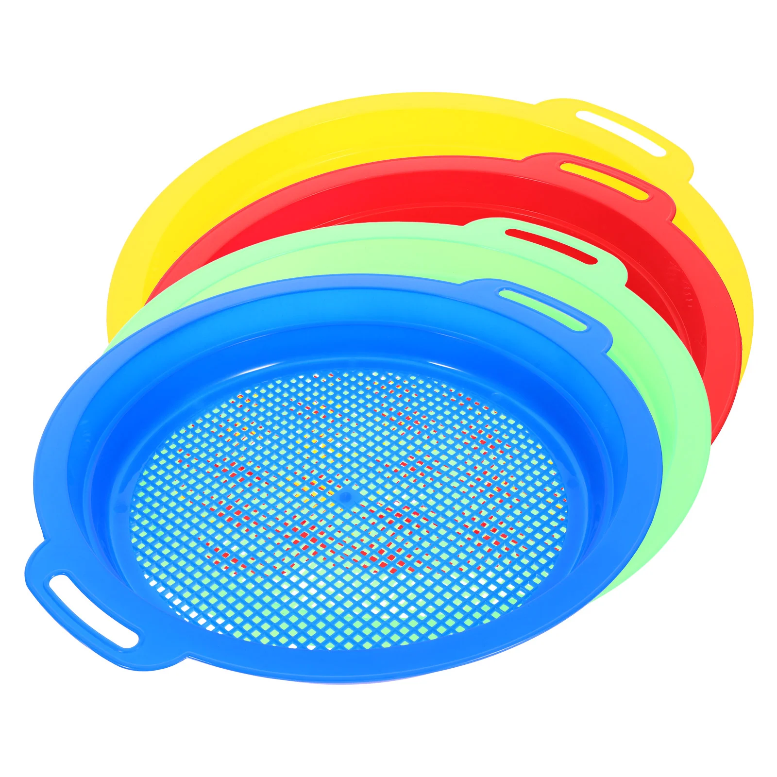 4 Pcs Kids Beach Toys Children's Mesh Sieve Sand Strainer Shell Plastic Summer Plaything Tool Baby