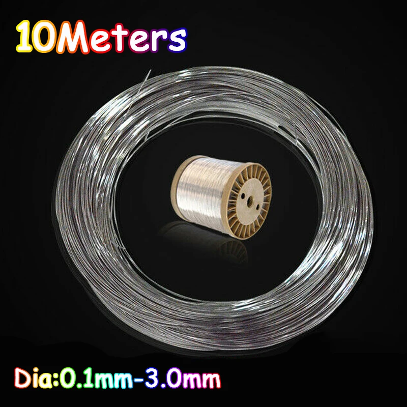 10Meters 304 Stainless Steel Soft / Hard Single Strand Lashing Steel Wire 0.1 0.2 0.3 0.4 0.5 0.6 0.8 1 - 3mm High Toughness