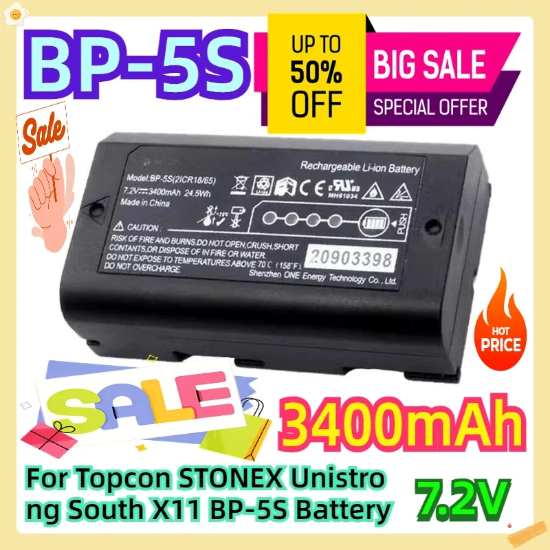 

Аккумулятор BP-5S 7.2V 3400mAh для Topcon STONEX Unistrong South X11
