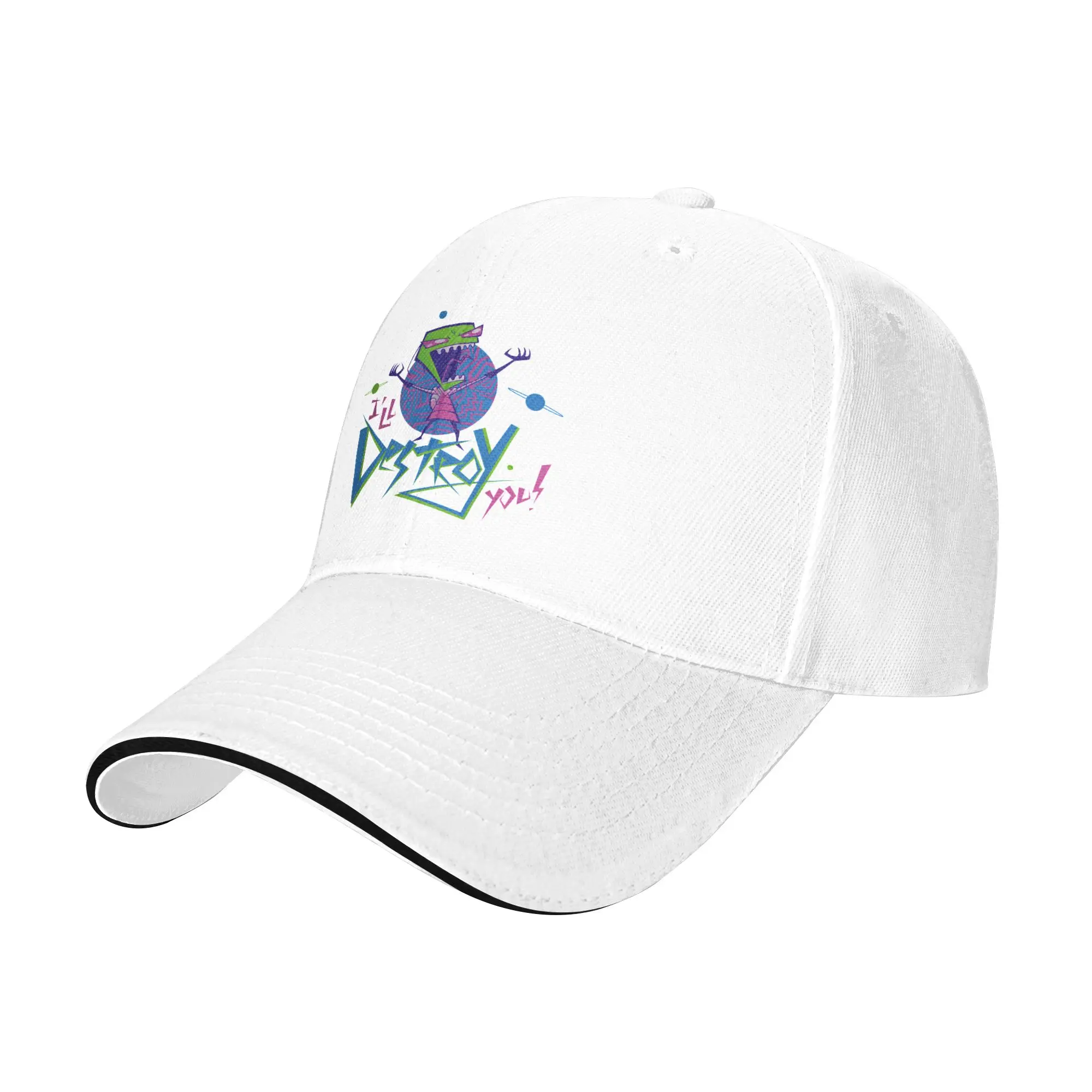 Invader Zim I Will Destroy You Baseball Caps Casual  Sandwich Caps Unisex Style Breathable Caps Hat Outdoor