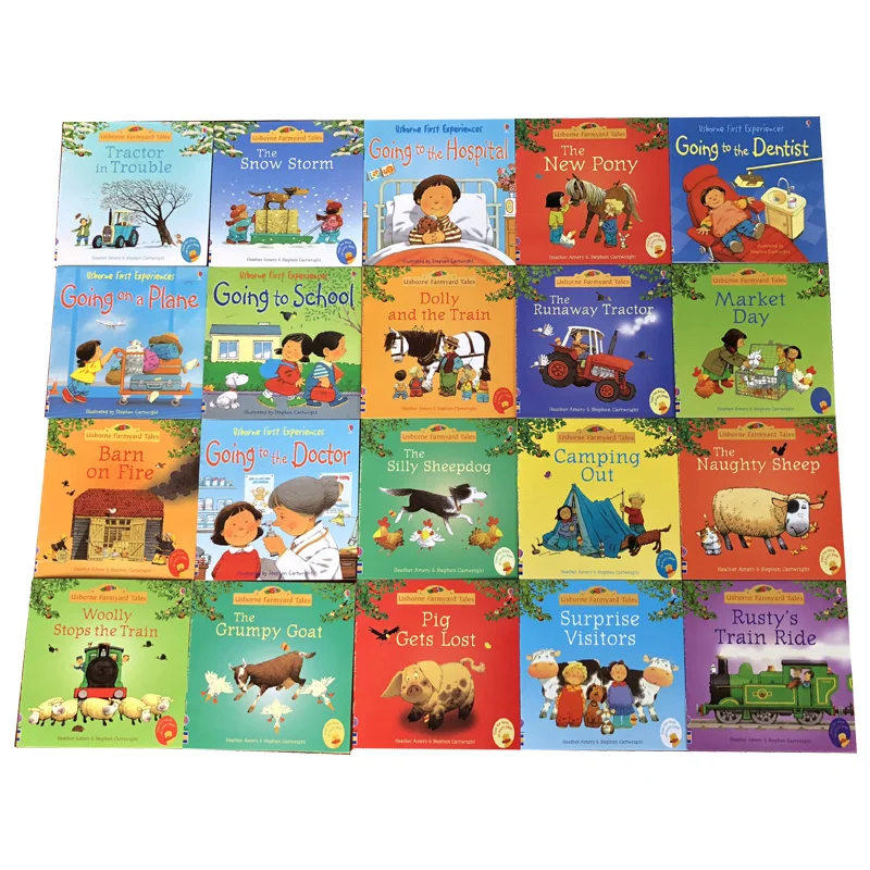 

20 Books/Set Kids Usborne Picture Livros Children Baby Famous Story English Book Farmyard Tales Eary Education Libros Comics Art