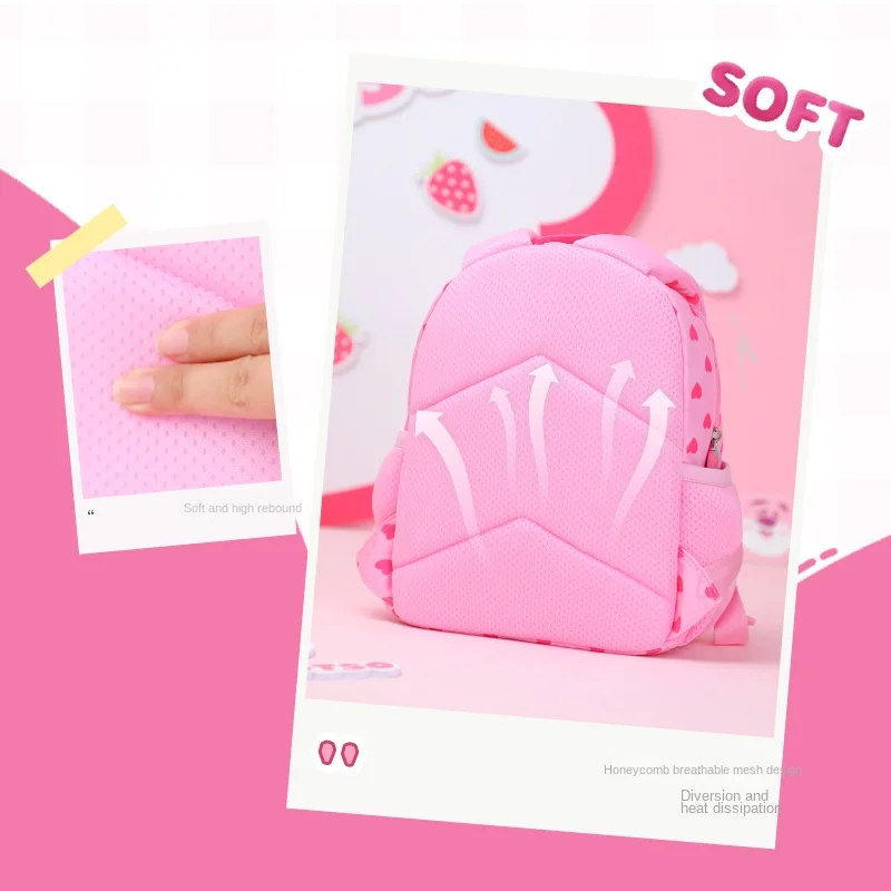Disney Girl Kindergarten Backpack Lotso Student Shoulder Orthopedic School Bag Large Capacity Water Proof Kids Gifts Mochilas
