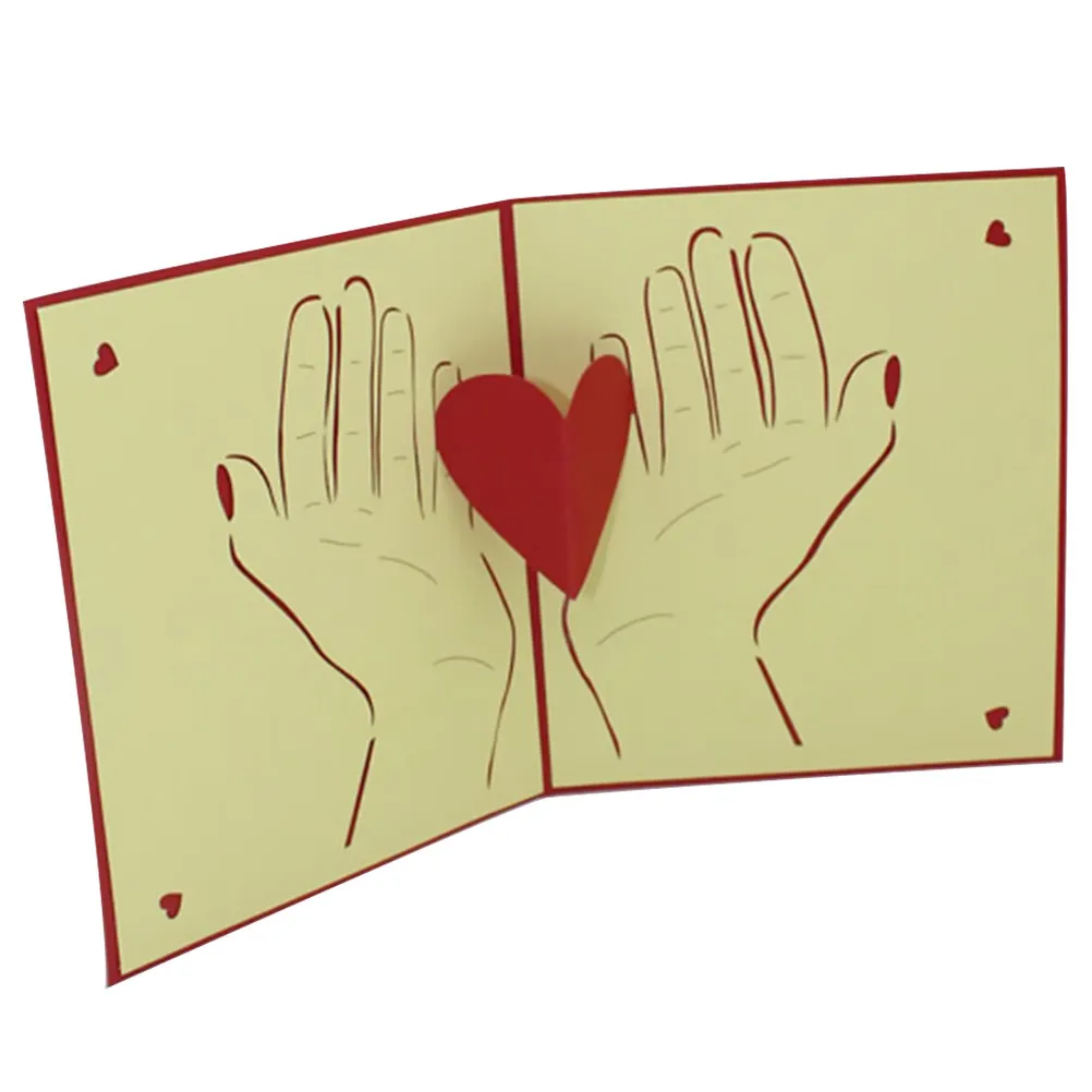 

3D-открытка ко Дню матери ручной работы с вырезанными сердцами, праздничная декоративная, с яркими пожеланиями, глянцевая