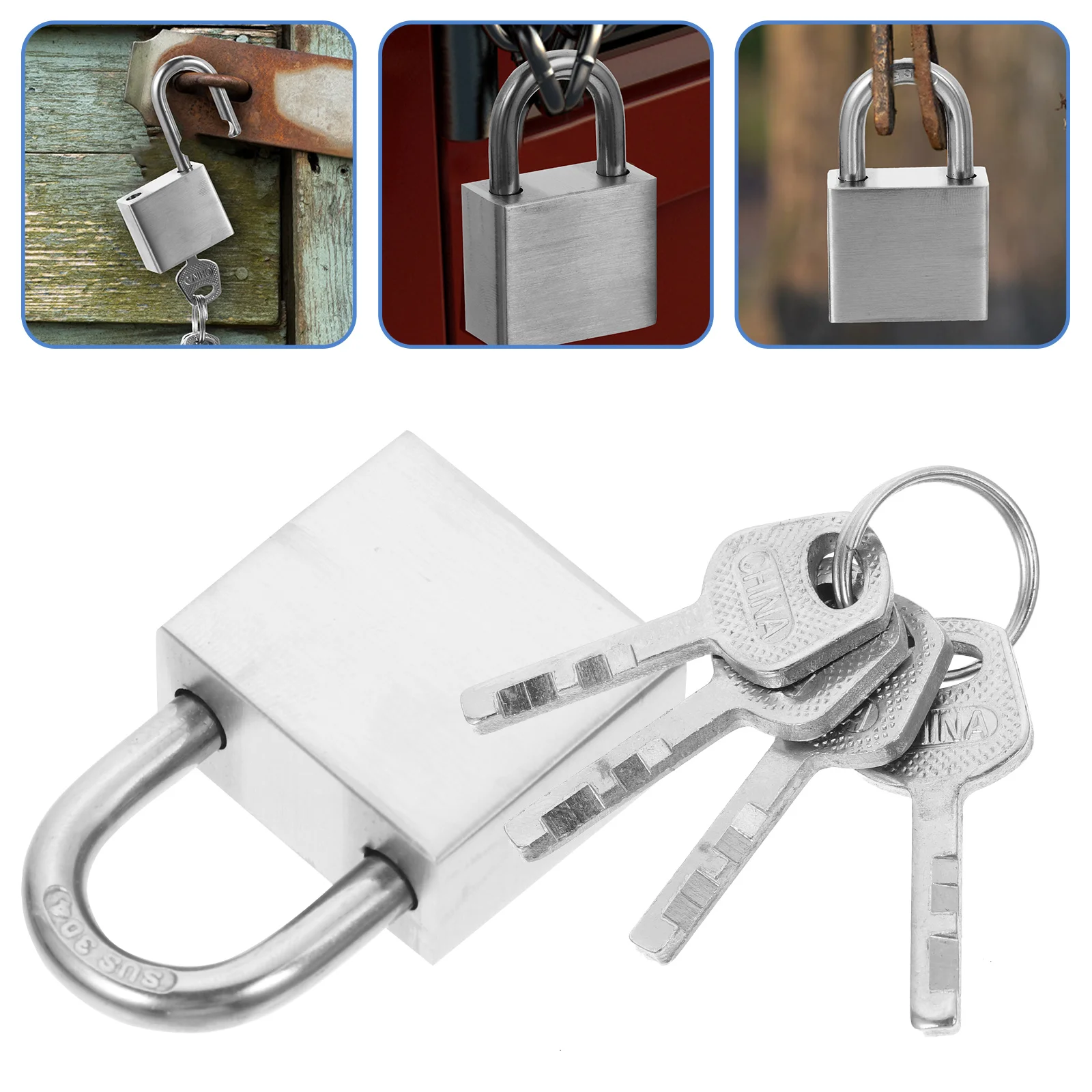 

Stainless Steel Anti Theft Locks Keys Small Key Lock Cabinet Mini Metal Secure Durable Door Locker Water Resistant