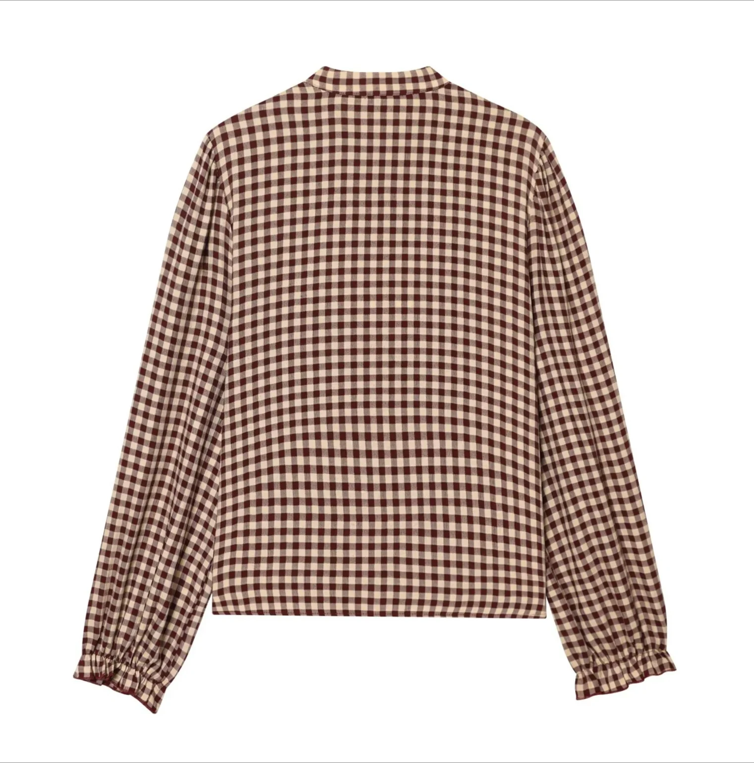 موضة جديدة طويلة الأكمام المرأة عادية فضفاض منقوشة قميص وبلوزة امرأة بلايز شيك موضة قمصان أسلوب بسيط للنساء