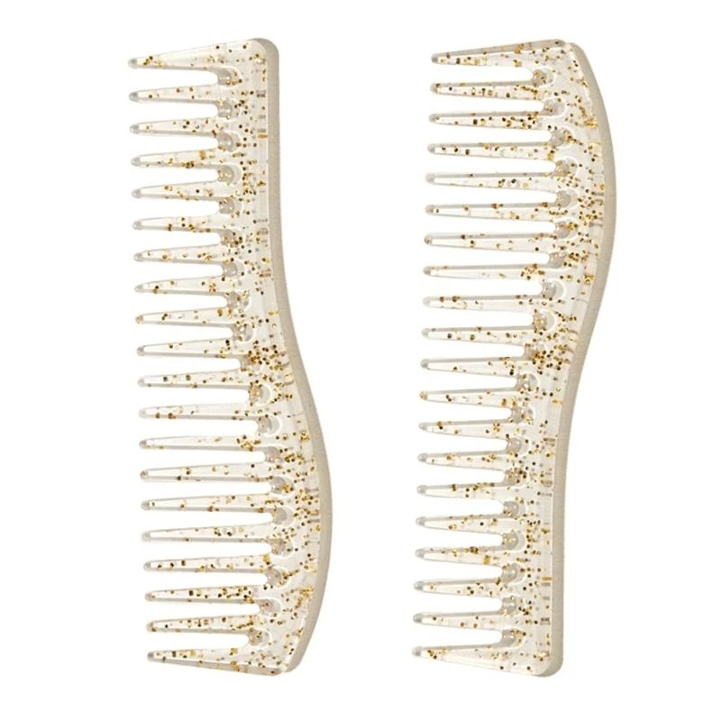 

J15U Wide Tooth Hair Combs Scalp Massage Hair Brush Salon Barber Women Girls