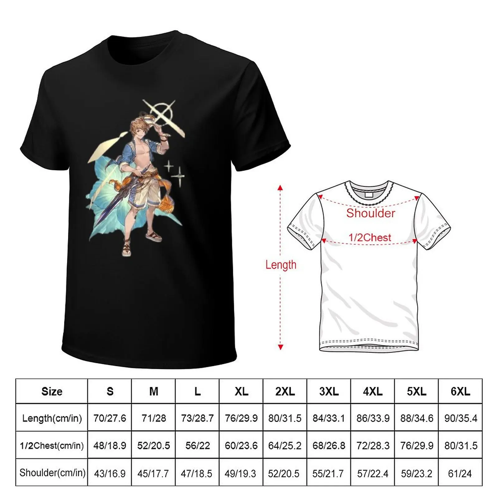 granblue fantasy T-Shirt Aesthetic clothing quick-drying blacks plus sizes mens graphic t-shirts anime