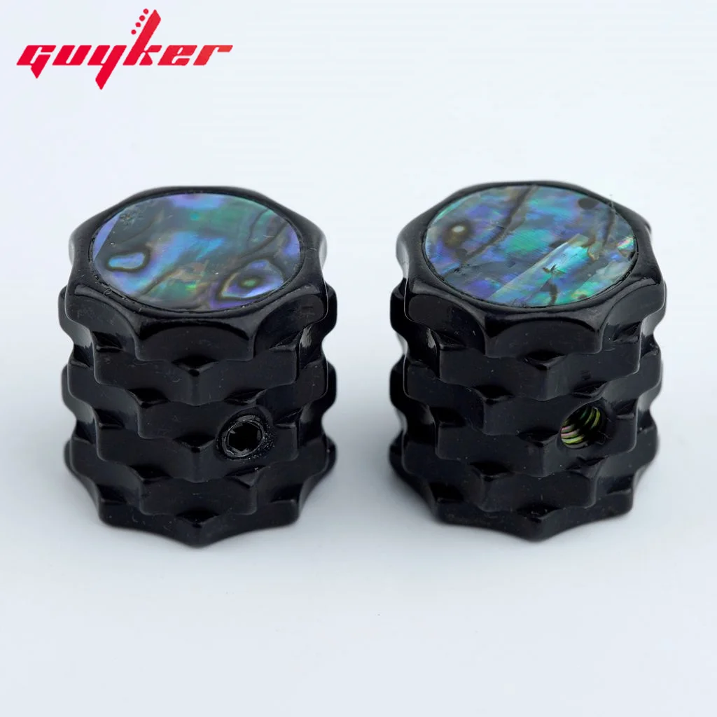 Guyker Guitar Bass Potentiometer Control Knobs Serrated Style Knobs Shell Finish Surface CKB028