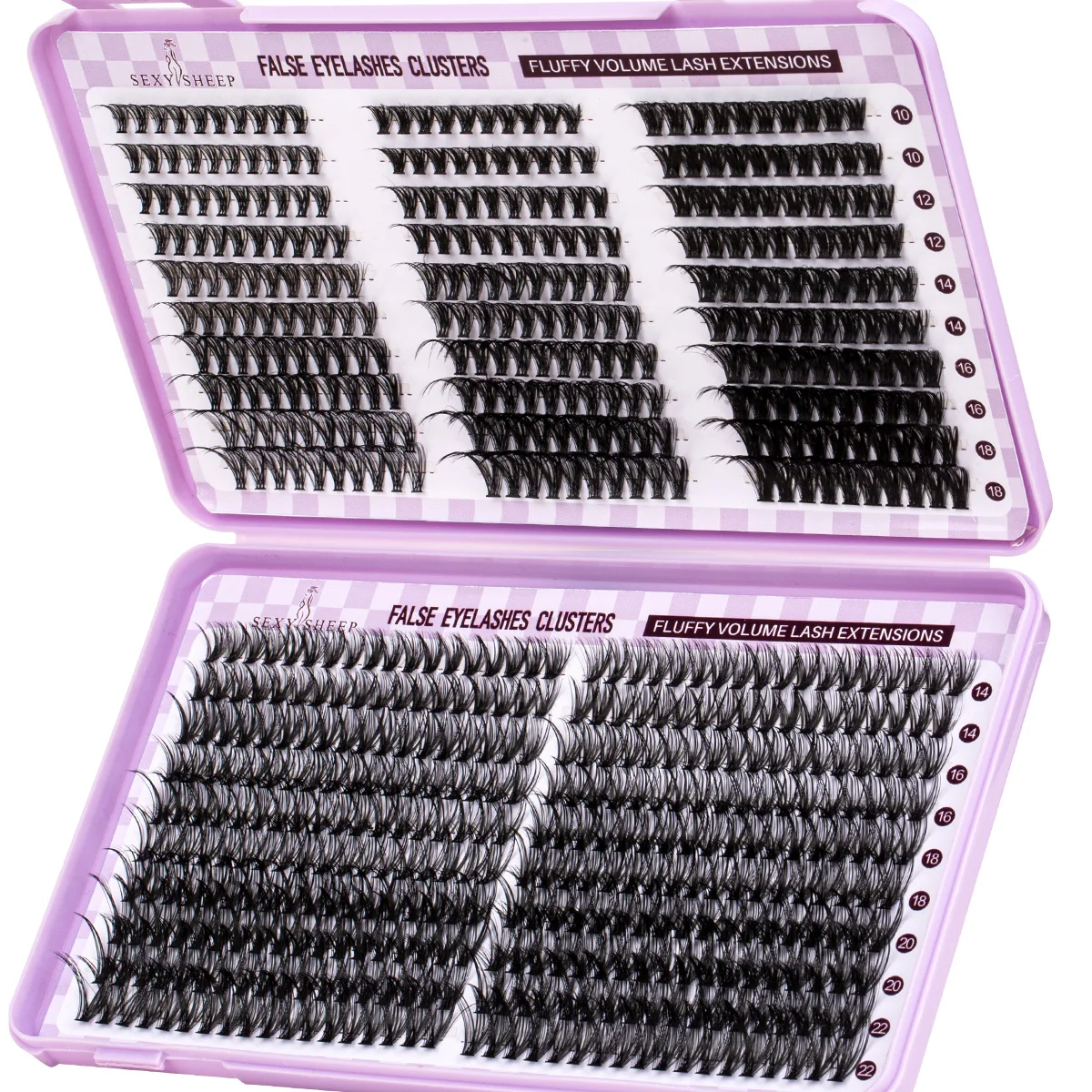 Wimpernbüschel, dicke Volumen-Wimpern, einzelne Wimpernbüschel, flauschige Wimpernverlängerungen, DIY-Wimpern, wiederverwendbar, anfängerfreundlich – Detail 9