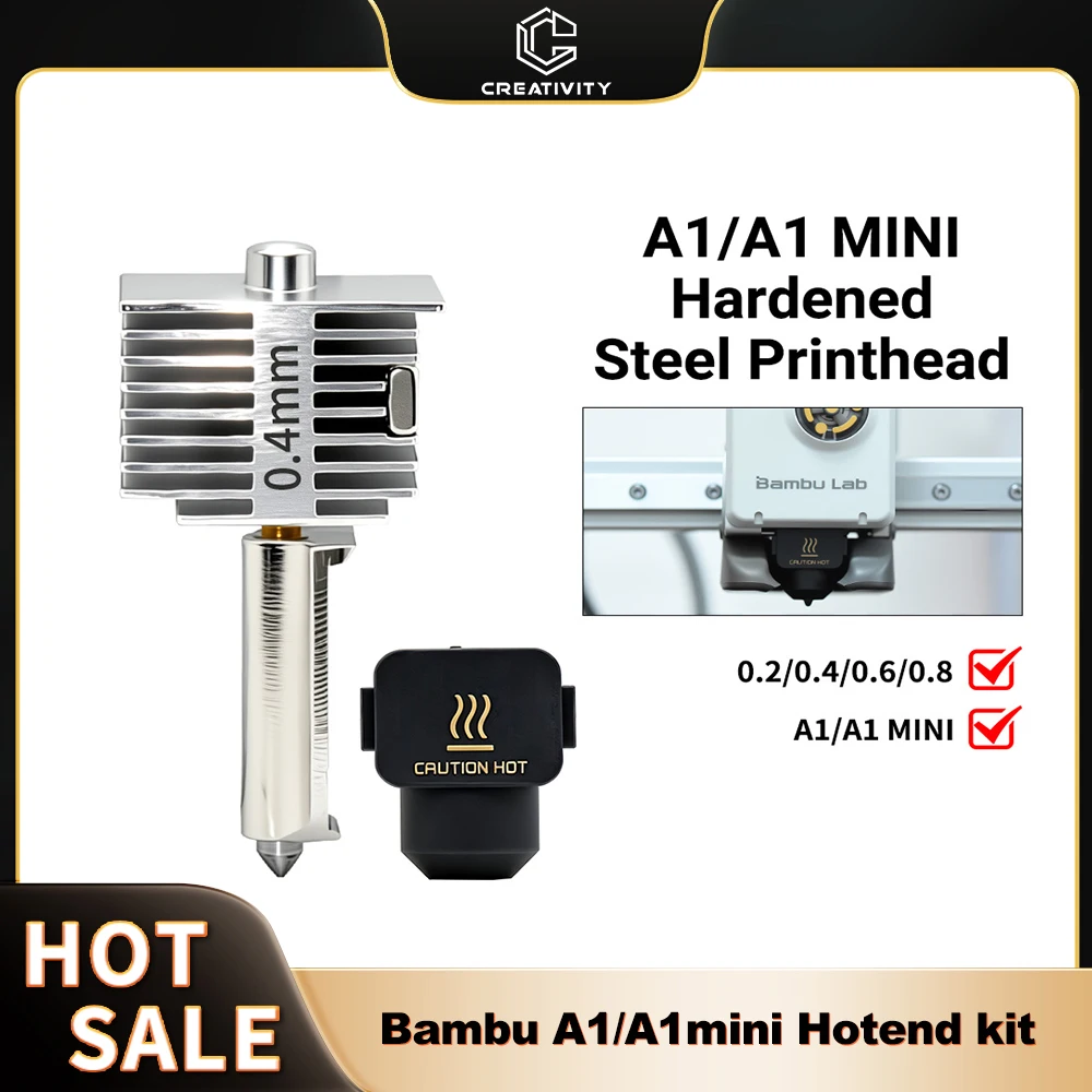 �y�Z�[�����zBambu Lab A1 A1 Mini�p�z�b�g�G���h�L�b�g�A��̌^�X�e�����X�|�m�Y���z�b�g�G���h0.2/0.4/0.6/0.8mm�ABambulab A1 A1Mini 3D�v�����^�[�p