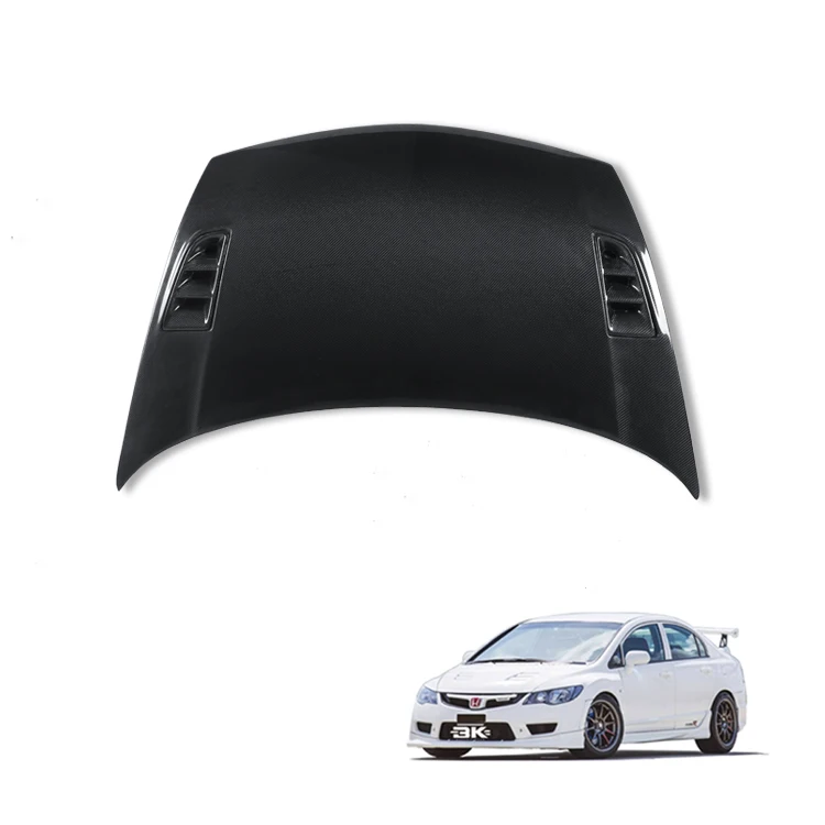 

FOR Civic FD2 Modified RR Style Front Bonnet Car Body Parts Carbon Fiber Engine Cover Hood For Honda Civic FD2 Engine Hoods