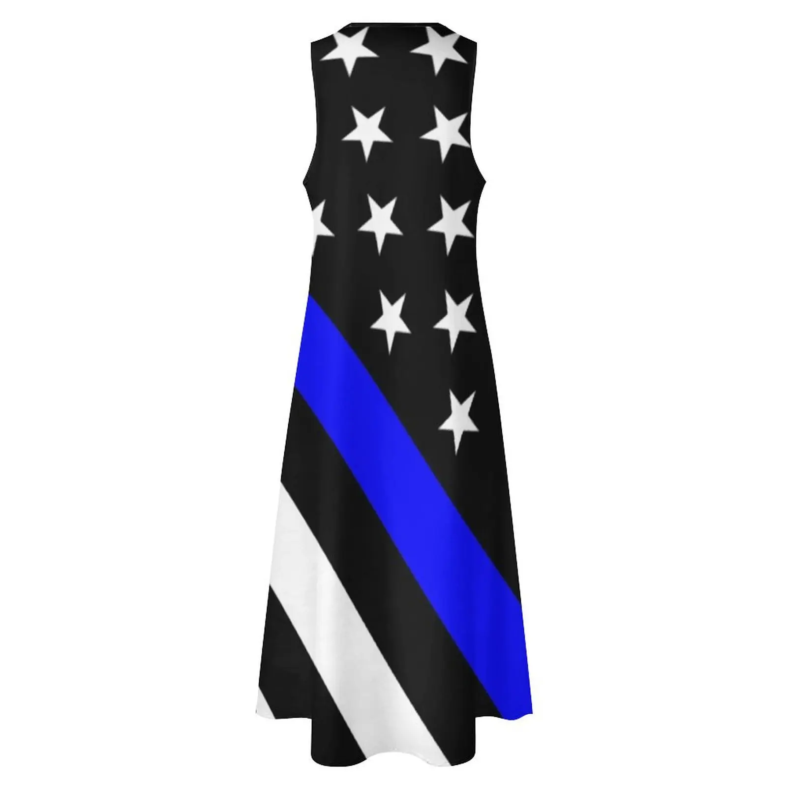 Police: Black Flag & The Thin Blue Line Long Dress prom clothes chic and elegant woman dress Dress